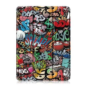 Husa flip pentru Huawei MatePad Pro 11 2022, confectionata din piele ecologica si decorata cu un design in stil Graffiti, in nuante variate