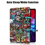 Laptop, Telefoane si Tablete - Tablete si accesorii tablete - Accesorii Tablete - Huse tablete - Husa tip carte Multicolor pentru iPad Pro 11, 2018-2021, din piele ecologica cu design graffit - Infinity.ro