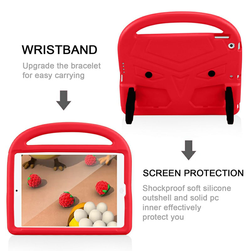 Laptop, Telefoane si Tablete - Tablete si accesorii tablete - Accesorii Tablete - Huse tablete - Husa de protectie Felman's, compatibil cu Apple iPad 2019, 10.2 inch, Rosu - Infinity.ro