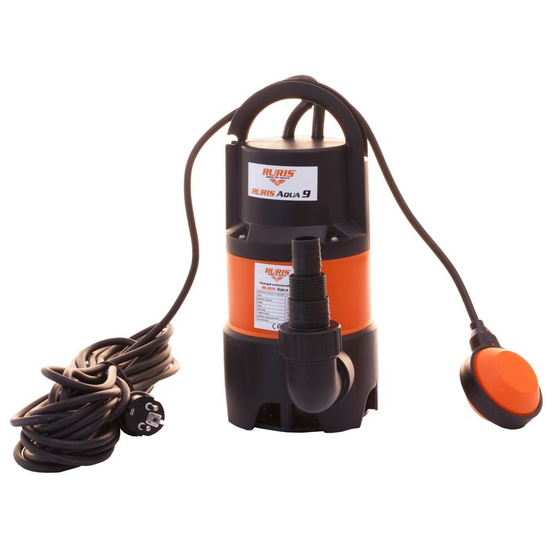 Casa si Gradina - Gradinarit si plante - Instalatii si accesorii pentru irigatii - Pompe apa - Pompa submersibila apa murdara Ruris Aqua 9, 750 W, 12.5 m³/h debit apa, 8 m inaltime refulare, 35°C temperatura maxima - Infinity.ro
