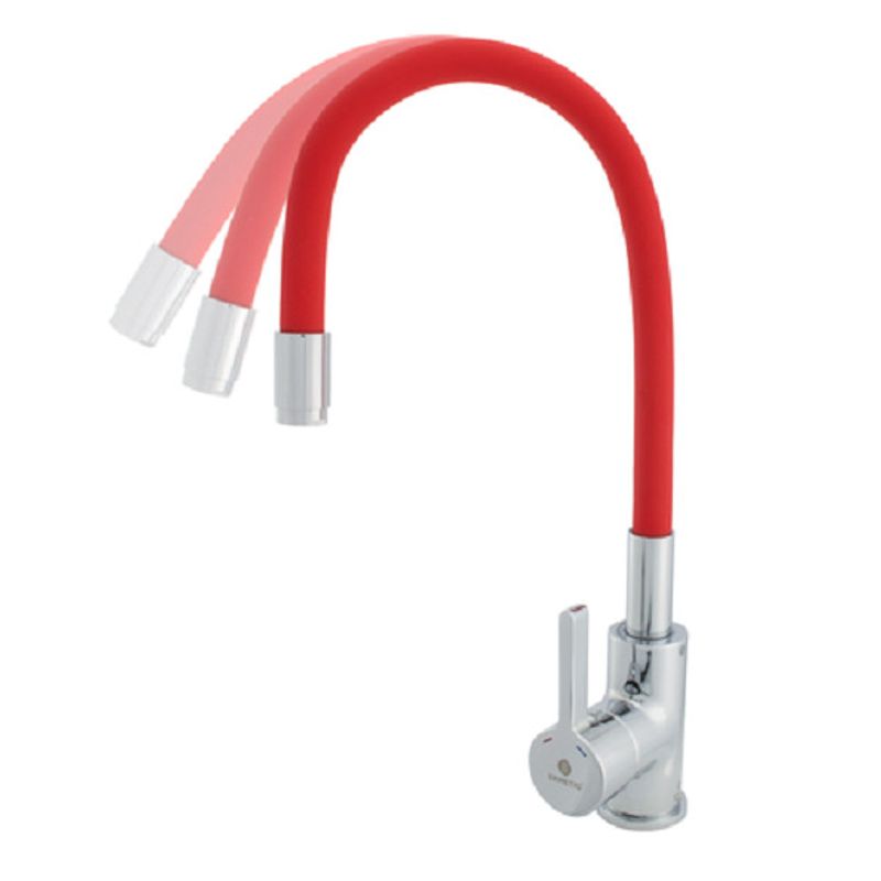 Casa si Gradina - Sanitare - Chiuveta bucatarie si accesorii - Baterii bucatarie - Baterie bucatarie pipa flexibila ROSU ERMETIQ ER-A208R - Infinity.ro