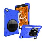 Laptop, Telefoane si Tablete - Tablete si accesorii tablete - Accesorii Tablete - Huse tablete - Husa de silicon pentru Apple iPad Mini 4/5, oferind protectie completa si suport 360 de grade,Albastru Negru - Infinity.ro