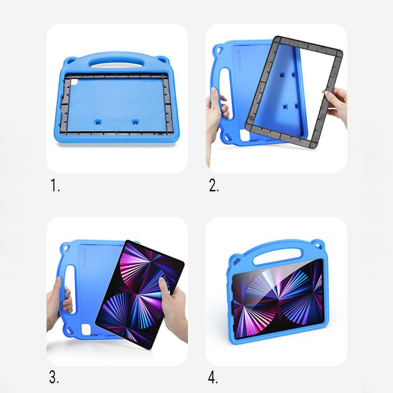 Laptop, Telefoane si Tablete - Tablete si accesorii tablete - Accesorii Tablete - Huse tablete - Husa de protectie din spuma pentru iPad PRO 2018, 2020, 2021 de 11 inch si iPad Air 2020, 2022 - Model Panda - Infinity.ro