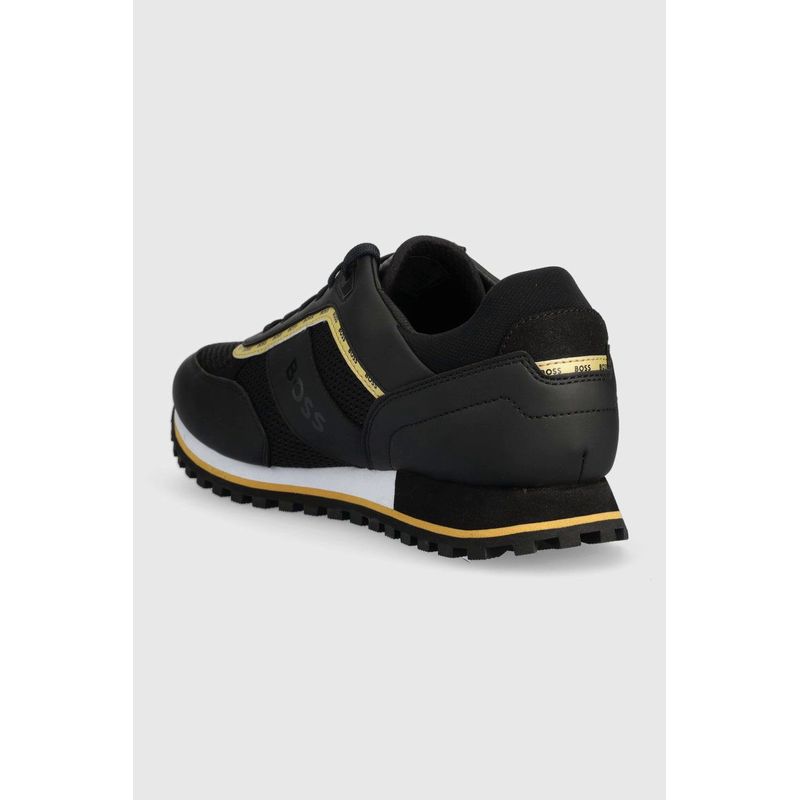 Fashion, accesorii si bijuterii - Barbati - Incaltaminte barbati - Pantofi barbati - Pantofi sport Hugo Boss Parkour-L 50485704 41 EU Negru/Auriu - Infinity.ro