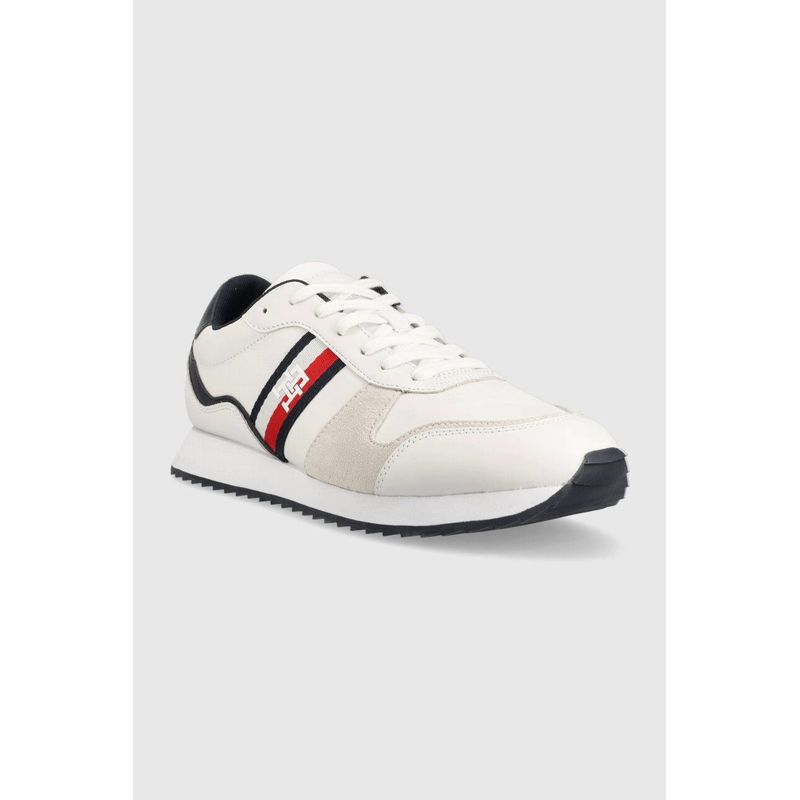 Fashion, accesorii si bijuterii - Barbati - Incaltaminte barbati - Pantofi barbati - Pantofi sport Tommy Hilfiger FM0FM04714 42 EU Alb - Infinity.ro