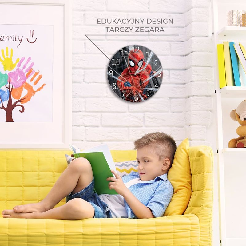 Casa si Gradina - Decoratiuni - Ceasuri - Ceas perete Spider-man 30,5 cm Multicolor - Infinity.ro