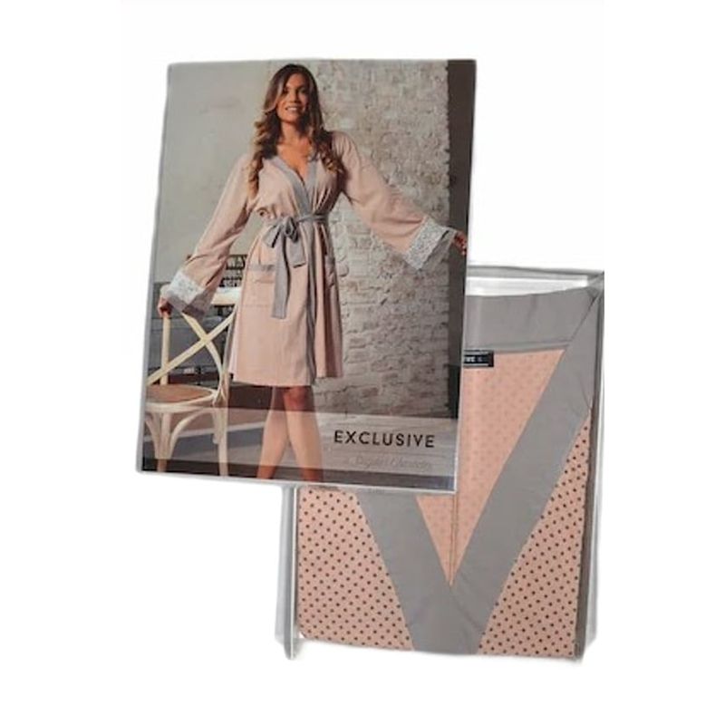 Casa si Gradina - Textile si covoare - Textile baie - Halate de baie - Halat pentru femei Exclusive P1331 M INTL Roz deschis - Infinity.ro