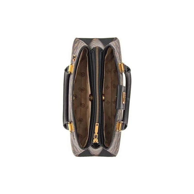 Fashion, accesorii si bijuterii - Femei - Accesorii femei - Genti si rucsacuri femei - Geanta Guess Alva (Pz) HWPZ86 76060 BNL 33.5 x 19 x 12 cm Negru/Maro - Infinity.ro