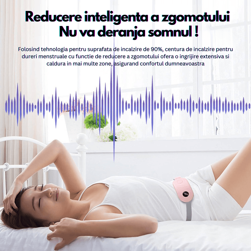 Ingrijire personala si Cosmetice/Sanatate si wellness/Articole wellness/Incalzitoare corporale - Centura anti dureri menstruale , dismenoree, aparat 3 trepte vibratii, incalzire si masaj lombar - Infinity.ro