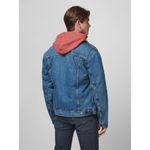Fashion, accesorii si bijuterii - Barbati - Imbracaminte - Jachete si geci barbati - Jacheta din denim cu captuseala de blana shearling sintetica M INTL Albastru deschis - Infinity.ro