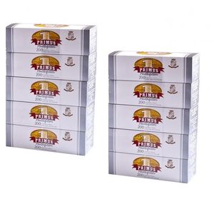 Set Tuburi tigari pentru injectat tutun PRIMUS MULTIFILTER carbon, 10 cutii x 200 buc (2000 buc) , filtru alb
