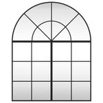 Casa si Gradina - Decoratiuni - Oglinzi - Oglinda de perete, negru, 80x100 cm, arcuita, fier - Infinity.ro