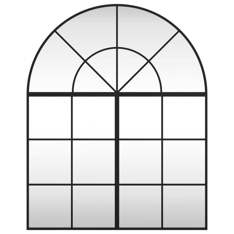 Casa si Gradina - Decoratiuni - Oglinzi - Oglinda de perete, negru, 80x100 cm, arcuita, fier - Infinity.ro