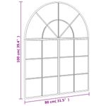 Casa si Gradina - Decoratiuni - Oglinzi - Oglinda de perete, negru, 80x100 cm, arcuita, fier - Infinity.ro