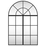 Casa si Gradina - Decoratiuni - Oglinzi - Oglinda de perete, negru, 60x90 cm, arcuita, fier - Infinity.ro