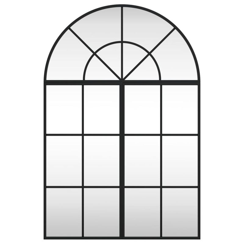 Casa si Gradina - Decoratiuni - Oglinzi - Oglinda de perete, negru, 60x90 cm, arcuita, fier - Infinity.ro