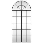 Casa si Gradina - Decoratiuni - Oglinzi - Oglinda de perete, negru, 60x100 cm, arcuita, fier - Infinity.ro