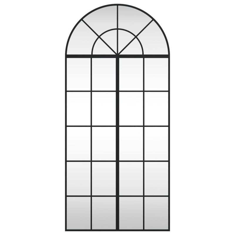 Casa si Gradina - Decoratiuni - Oglinzi - Oglinda de perete, negru, 60x100 cm, arcuita, fier - Infinity.ro