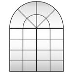 Casa si Gradina - Decoratiuni - Oglinzi - Oglinda de perete, negru, 100x130 cm, arcuita, fier - Infinity.ro