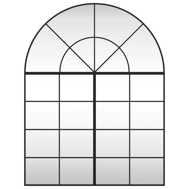 Casa si Gradina - Decoratiuni - Oglinzi - Oglinda de perete, negru, 100x130 cm, arcuita, fier - Infinity.ro