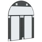 Casa si Gradina - Decoratiuni - Oglinzi - Oglinda de perete, negru, 100x130 cm, arcuita, fier - Infinity.ro