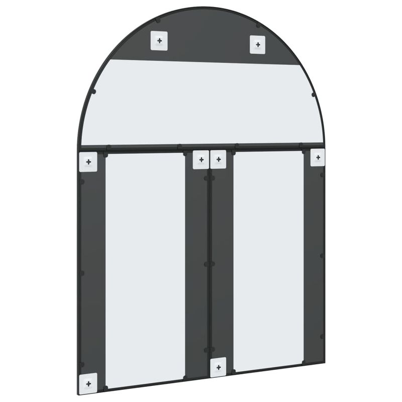 Casa si Gradina - Decoratiuni - Oglinzi - Oglinda de perete, negru, 100x130 cm, arcuita, fier - Infinity.ro