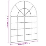 Casa si Gradina - Decoratiuni - Oglinzi - Oglinda de perete, negru, 100x130 cm, arcuita, fier - Infinity.ro