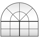 Casa si Gradina - Decoratiuni - Oglinzi - Oglinda de perete, negru, 100x90 cm, arcuita, fier - Infinity.ro