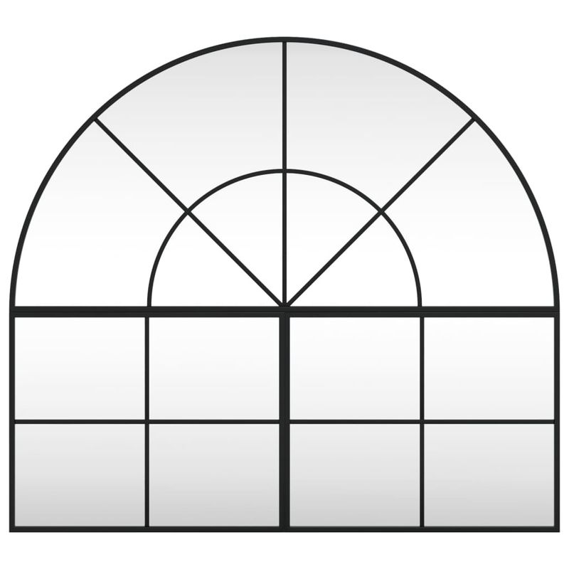 Casa si Gradina - Decoratiuni - Oglinzi - Oglinda de perete, negru, 100x90 cm, arcuita, fier - Infinity.ro