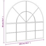 Casa si Gradina - Decoratiuni - Oglinzi - Oglinda de perete, negru, 100x90 cm, arcuita, fier - Infinity.ro