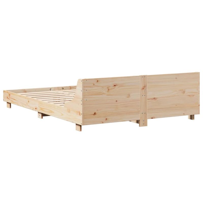 Casa si Gradina - Mobilier - Paturi si accesorii - Paturi - Cadru de pat cu tablie, 140x190 cm, lemn masiv pin - Infinity.ro