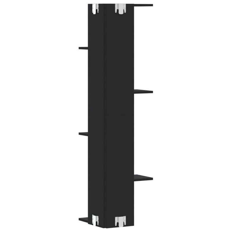 Casa si Gradina - Mobilier - Biblioteci si rafturi - Rafturi - Raft coltar perete negru 36,5x36,5x140 cm lemn prelucrat - Infinity.ro