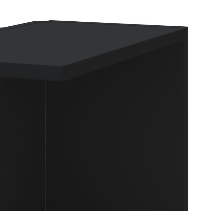Casa si Gradina - Mobilier - Biblioteci si rafturi - Rafturi - Raft coltar perete negru 36,5x36,5x140 cm lemn prelucrat - Infinity.ro