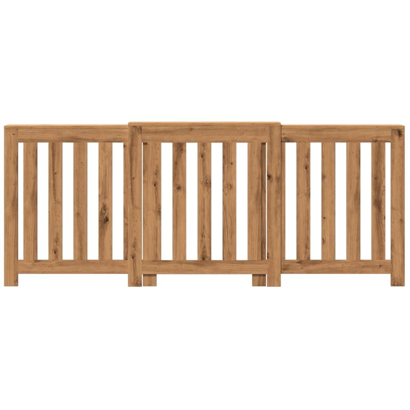 Casa si Gradina - Termice - Calorifere si accesorii - Accesorii calorifere - Masca pentru calorifer stejar artizanal 205x21,5x83,5 cm lemn, design lamele verticale - Infinity.ro