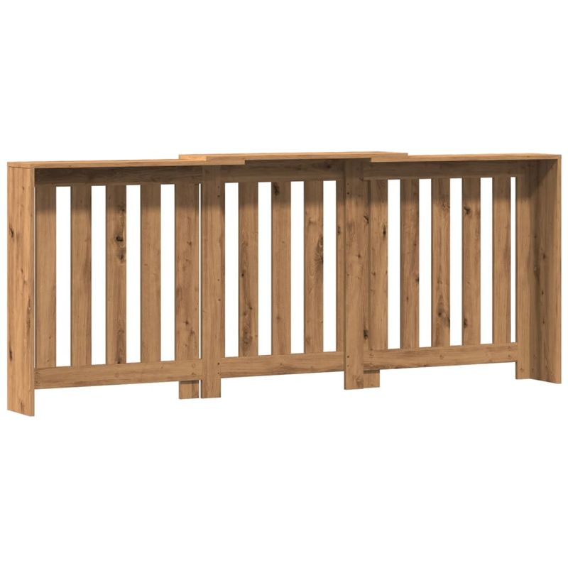 Casa si Gradina - Termice - Calorifere si accesorii - Accesorii calorifere - Masca pentru calorifer stejar artizanal 205x21,5x83,5 cm lemn, design lamele verticale - Infinity.ro