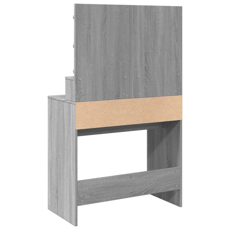 Casa si Gradina - Mobilier - Comode si corpuri - Masute de toaleta - Masa de toaleta cu LED, gri sonoma, 80x41x134,5 cm - Infinity.ro