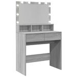 Casa si Gradina - Mobilier - Comode si corpuri - Masute de toaleta - Masa de toaleta cu LED, gri sonoma, 80x41x134,5 cm - Infinity.ro
