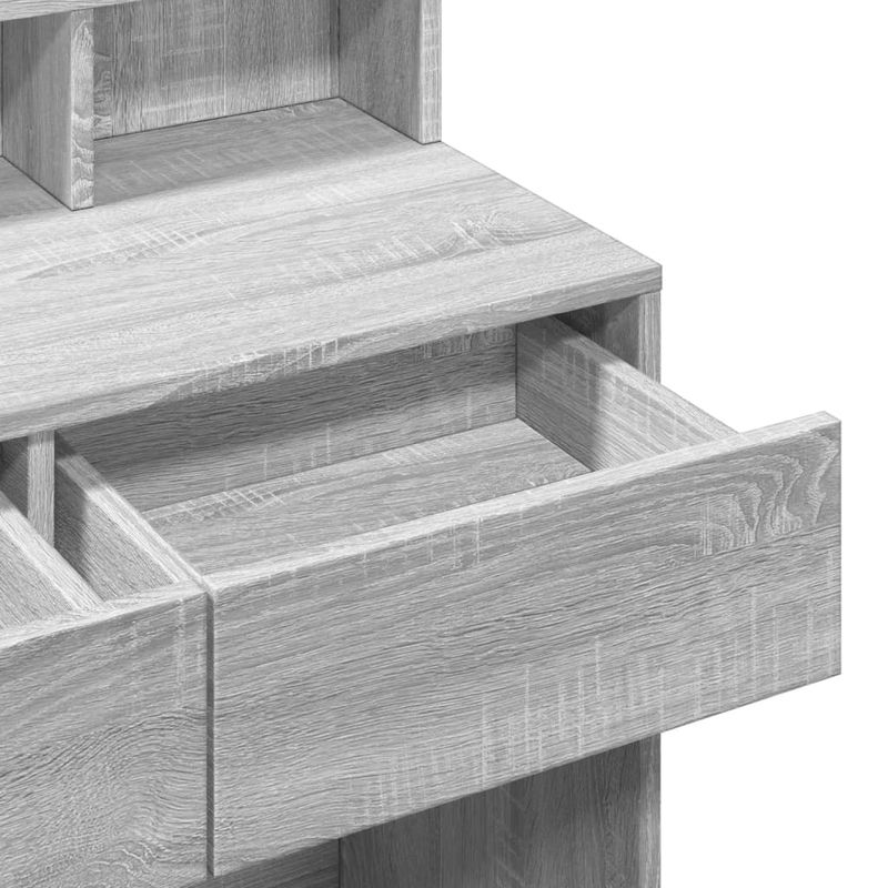 Casa si Gradina - Mobilier - Comode si corpuri - Masute de toaleta - Masa de toaleta cu LED, gri sonoma, 80x41x134,5 cm - Infinity.ro