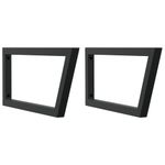 Casa si Gradina - Mobilier - Comode si corpuri - Masute de toaleta - Raft pentru lavoar montat pe perete, otel și lemn masiv acacia, maro și negru, mărime 60x60x4 cm, model trapez - Infinity.ro