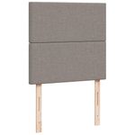 Casa si Gradina - Mobilier - Paturi si accesorii - Paturi - Pat box spring cu saltea, gri taupe, 100x200 cm, textil - Infinity.ro