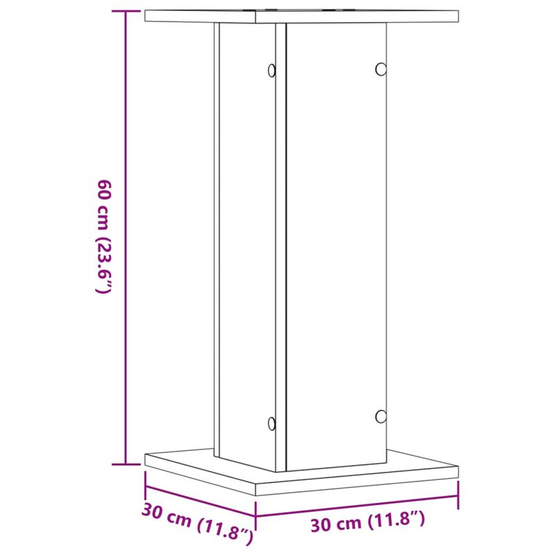 Casa si Gradina - Mobilier - Biblioteci si rafturi - Etajere - Suporturi de difuzoare 2 buc. sonoma 30x30x60 cm lemn prelucrat - Infinity.ro