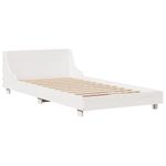 Casa si Gradina - Mobilier - Paturi si accesorii - Paturi - Cadru de pat cu tablie, alb, 100x200 cm, lemn masiv pin - Infinity.ro