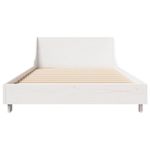 Casa si Gradina - Mobilier - Paturi si accesorii - Paturi - Cadru de pat cu tablie, alb, 100x200 cm, lemn masiv pin - Infinity.ro