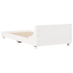 Casa si Gradina - Mobilier - Paturi si accesorii - Paturi - Cadru de pat cu tablie, alb, 100x200 cm, lemn masiv pin - Infinity.ro
