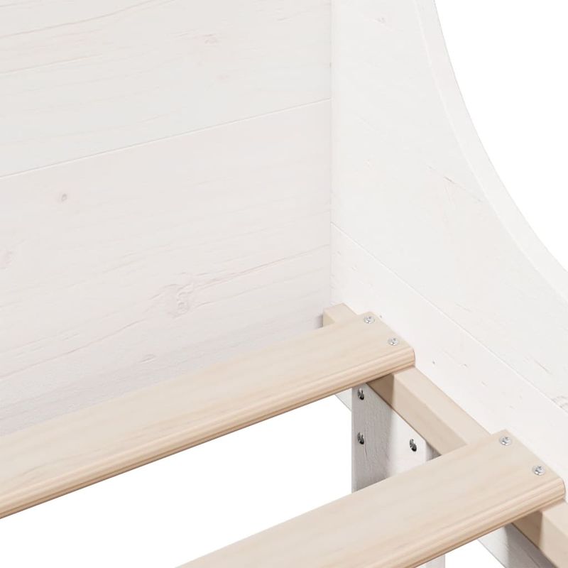 Casa si Gradina - Mobilier - Paturi si accesorii - Paturi - Cadru de pat cu tablie, alb, 100x200 cm, lemn masiv pin - Infinity.ro