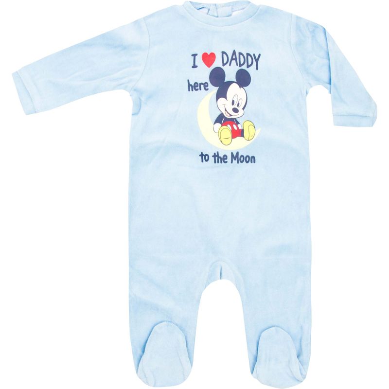 Fashion, accesorii si bijuterii - Copii - Lenjerie si pijamale copii - Pijamale copii - Pijama baieti intreaga- Mickey Mouse, Disney, Albastru deschis,18 luni Albastru deschis 86 CM - Infinity.ro