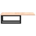 Casa si Gradina - Mobilier - Biblioteci si rafturi - Rafturi - Raft pentru lavoar montat pe perete, otel și lemn masiv stejar, maro și negru, mărime 40x60x2 cm, model dreptunghiular - Infinity.ro