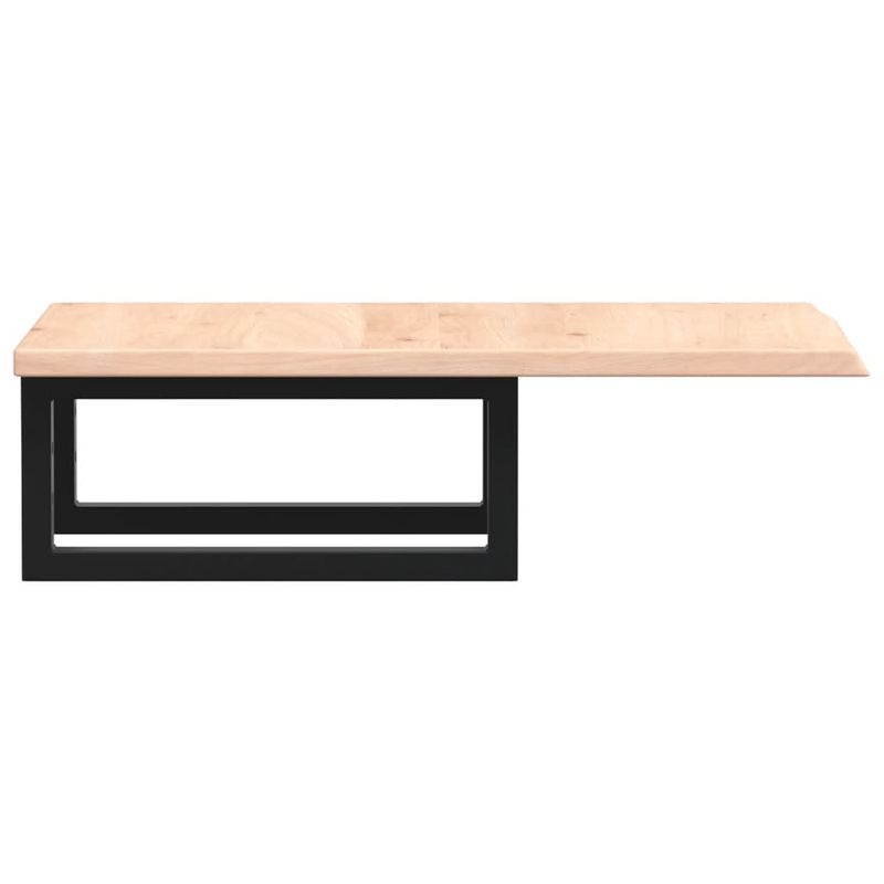 Casa si Gradina - Mobilier - Biblioteci si rafturi - Rafturi - Raft pentru lavoar montat pe perete, otel și lemn masiv stejar, maro și negru, mărime 40x60x2 cm, model dreptunghiular - Infinity.ro