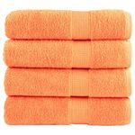 Casa si Gradina - Textile si covoare - Textile baie - Prosoape - Prosoape de baie premium 4 buc. 100x150 cm 600 gsm 100% bumbac, portocaliu - Infinity.ro