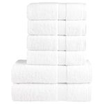 Casa si Gradina - Textile si covoare - Textile baie - Prosoape - Set de prosoape premium, 6 piese, alb, 600 g/m² 100% bumbac - Infinity.ro